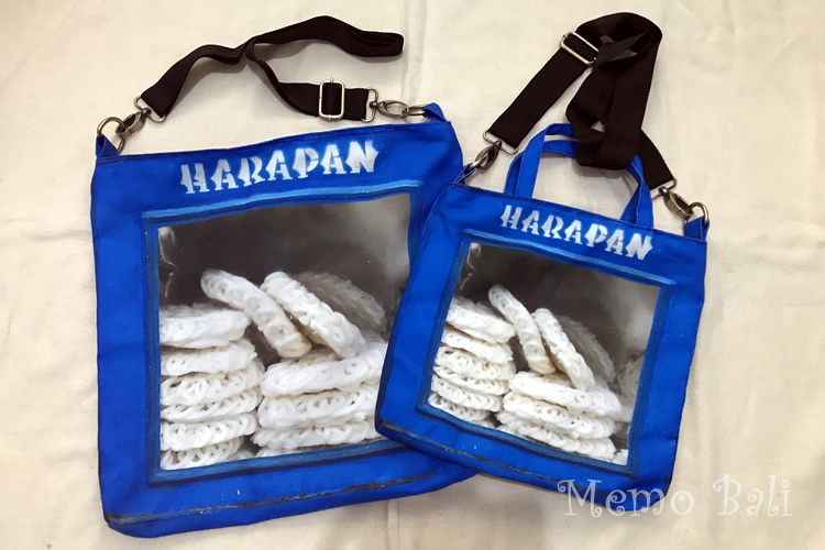 バリ島「クルプッ（せんべい）バッグ」Memo Bali