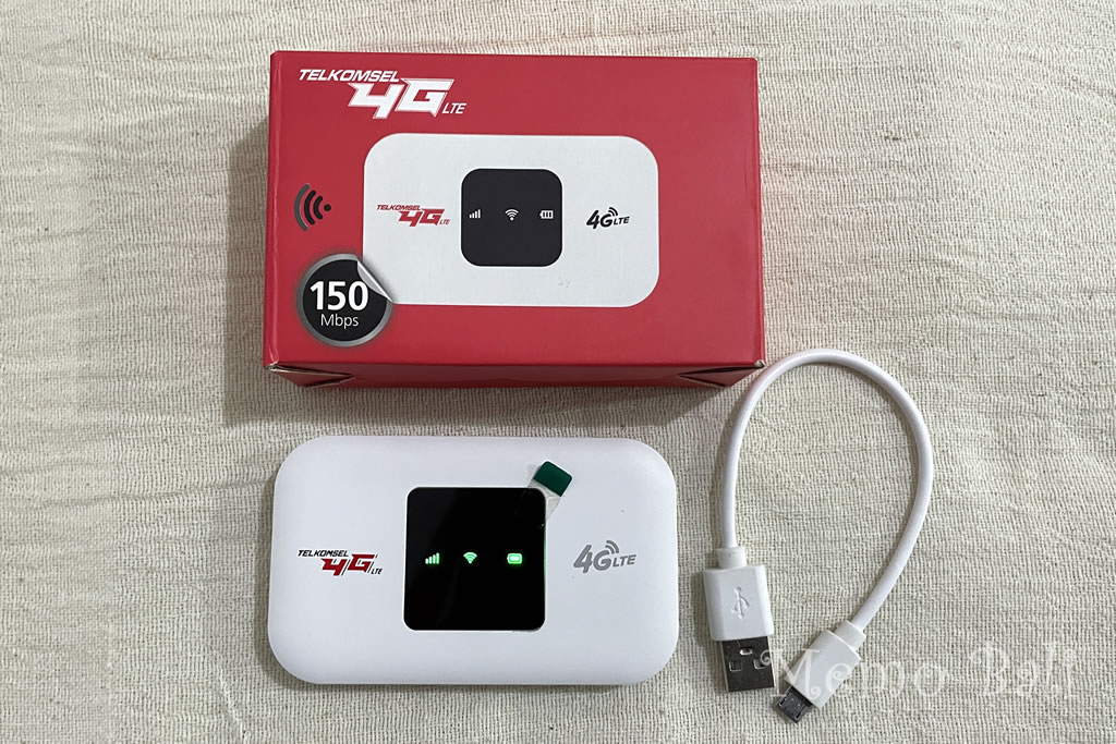 バリ島「TELKOMSEL 4G LTE Mobile Wi-Fi」Memo Bali